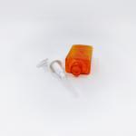 100ml 3.38oz Orange Plastic Square Bottle for Toner Shampoo