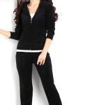Customized hot sale brand quality solid color velour tracksuit sports wear women