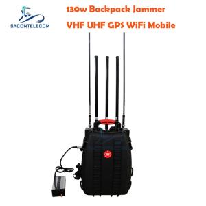 China Battery Inside Manpack Jammer 5 Channels VHF UHF Blocker 120m Distance factory