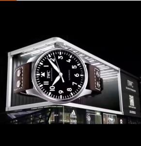 China Outdoor Giant Curve Video Wall Naked Eye 3D LED Display , P15.6 Full Color LED Screen factory