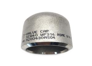 China STD ASME B16.9 Stainless Steel Pipe Cap Butt Welded Pipe Cap Fitting 24 Inch factory