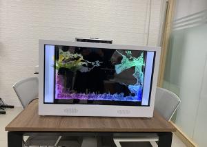 China 3 Sided 3D Hologram Screen Box Transparent Touch 3D Hologram Pyramid Display factory