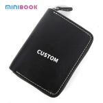 Retro Style Short Zipper Wallet Money Cloth Made of Vegetable Tanned Cowhide