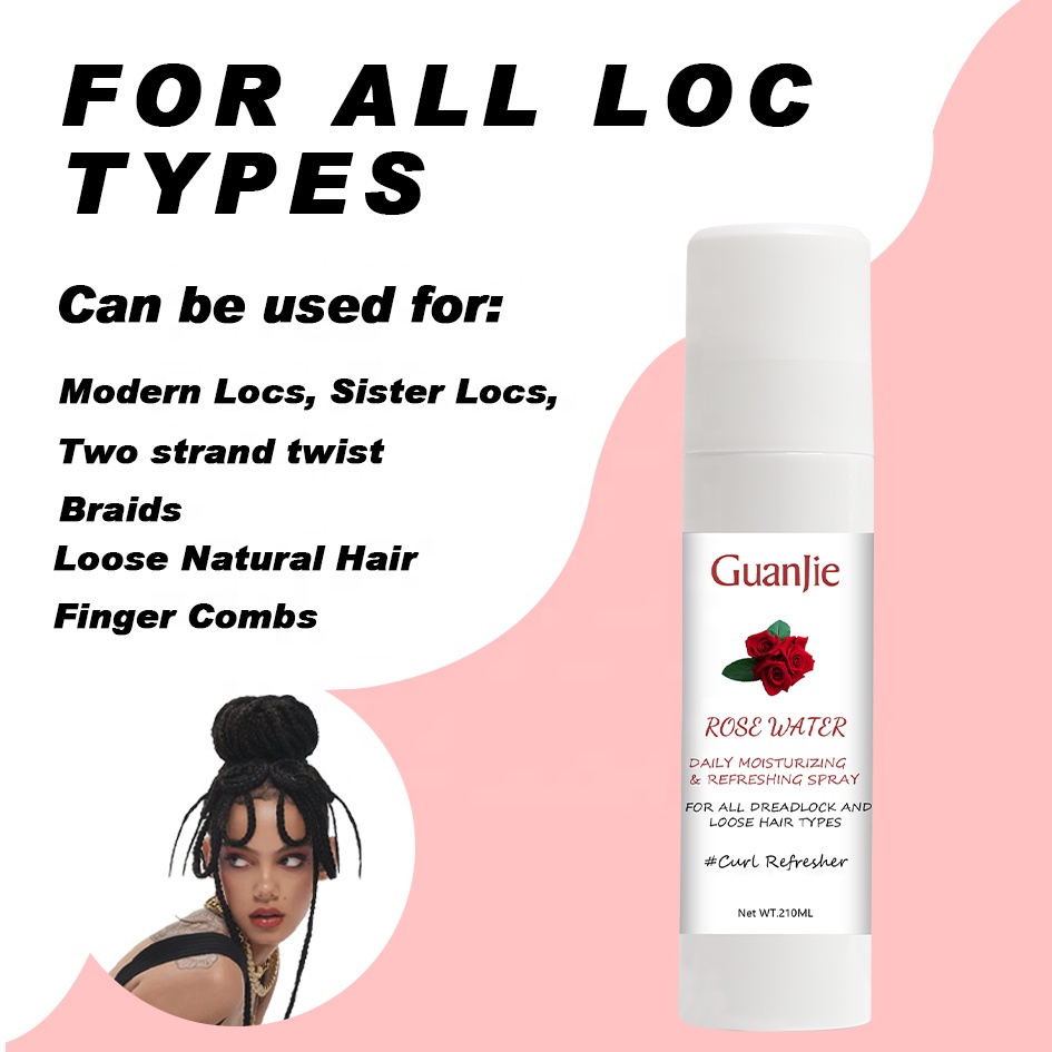 Customize Bottle Rosewater Frizz Spray For Moisturizing And Split Hair Care Treatment