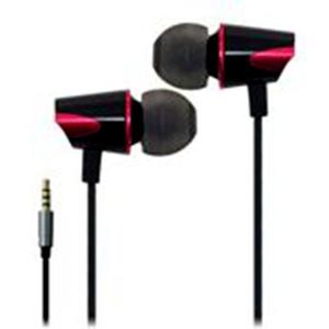 China METAL HOUSING BLACK AND RED TPE WIRE HIGH QUANLITY DEEP BASS EARPHONE factory