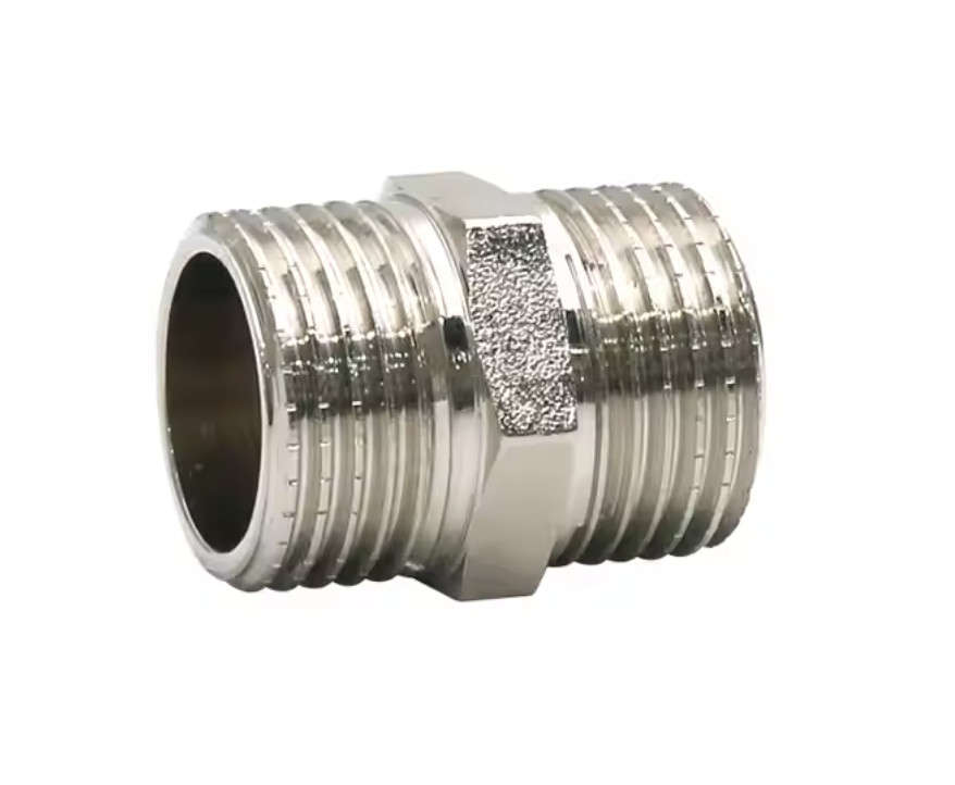 1/2 inch 3/4 inch Stainless Steel Nipple Plumbing Fitting Water Pipe Fitting male Thread Brass Pipe Fitting