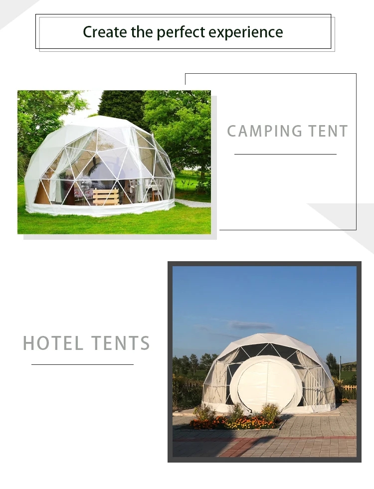 Camping 4 Season Geodesic Tent Dome House Inflatable Transparent