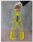 Handheld Antiskid Parking Space Blocker 6mm Rubber Thickness