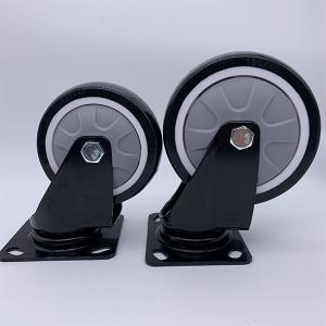 China 5'' 6'' 8'' 360 Degree Swivel Top Plate TPE Tread Black Caster factory
