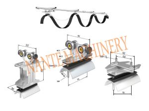 China 120 m / min Travel speed C Track Festoon System for Crane / Galvanized Steel Festoon Cable Trolley factory