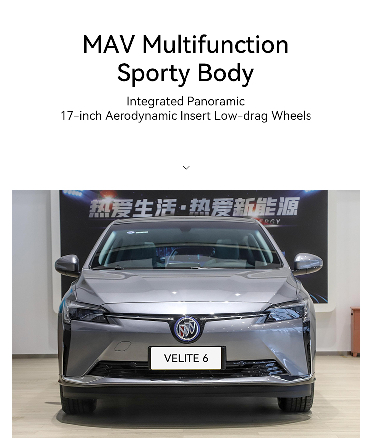 2023 Bui-ck VELITE 6 High Speed 170km/h Pure Electric Energy Electric Vehicles 0km Used Cars Total Motor Power 130kW