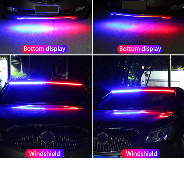 Universal Two Color Waterproof Car Door Warning Led Light 12V 120cm
