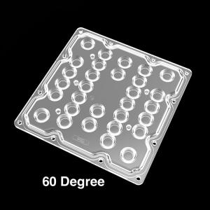 China 130x130mm 30 LED Optic Lens 30 Degree 60 Degree 90 Degree 50W 80W 100W factory