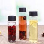300ml 500ml Transparent Plastic Disposable Juice Bottles For Beverage