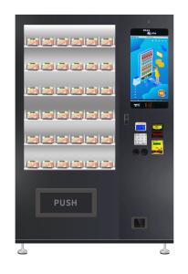 China Food / Book / Drink Conveyor Belt Vending Machine Custom Color LED Lighting factory