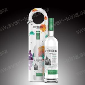 China 500ML Flint Glass Vodka Liquor Bottle With Cork Seal factory