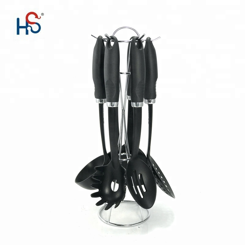7-Piece Nylon Kitchen Cooking Utensil Set Sustainable Plastic Kitchenware for Homesen