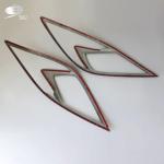 ABS Plastic Chrome Car Headlight Cover With LED Matte black