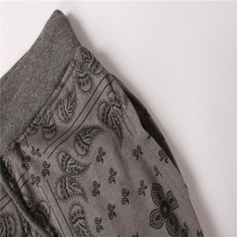 80% Cotton 20% Polyester Print Mens Terry Joggers Fleece Terry Cotton Sweatpants
