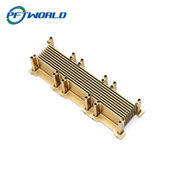 China Precision CNC Machining Aluminum Radiator Gold Plating Aluminum Parts factory