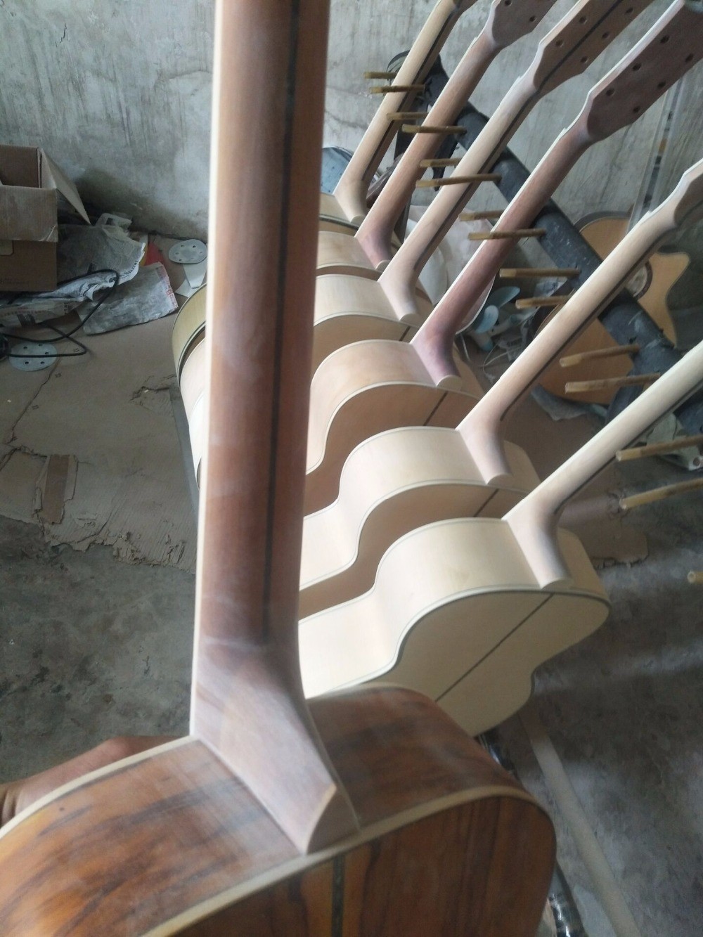 AAA quality new custom guitars OM body african sanders wood solid acoustic electric guitar