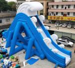Cartoon Theme Giant Inflatable Water Slides For Adult Outdoor PVC Tarpaulin