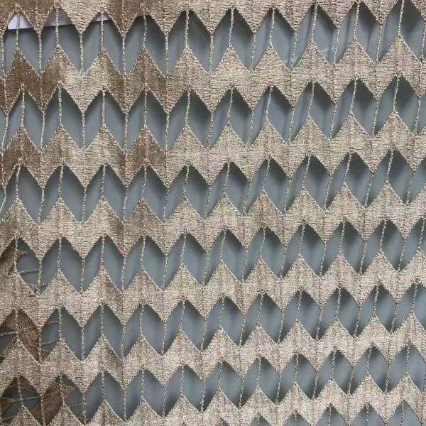 100% Polyester Lace Curtain Fabric 2.8M Jacquard Luxury Curtain Fabric