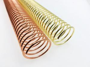 China 1-1/4&quot; Gold Plated / Nylon Covered Twin Loop Bookbinding Wire factory