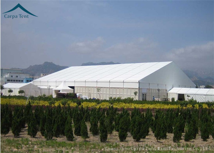 White Aluminium Frame Canopy Tents With Waterproof PVC Fabric Width 15m