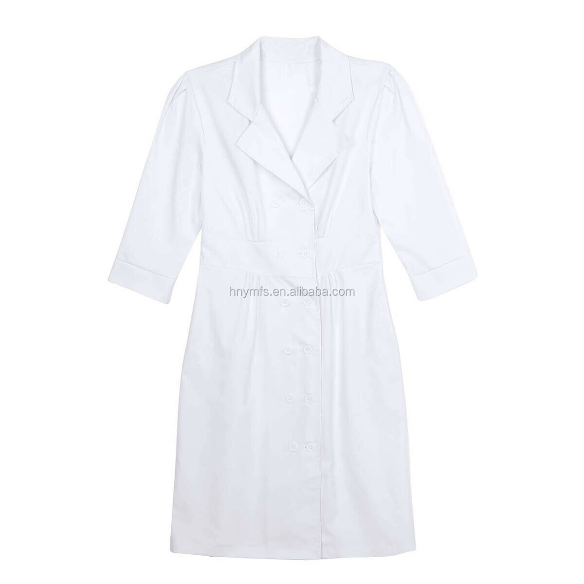 Professional Long Sleeve Medical Lab Coat White Color Comfortable