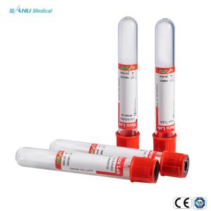 China Disposable Red Top Vacuum Collection Tubes PET Clot Activator Tube factory