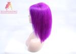 Popular Cuticle Aligned Purple Human Hair Lace Front Wig 12-26 Inch