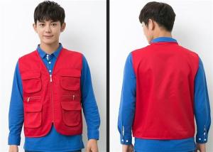 China Polyester V - neck Arm Sleeves Casual Work Uniforms with Multi - Pocket factory