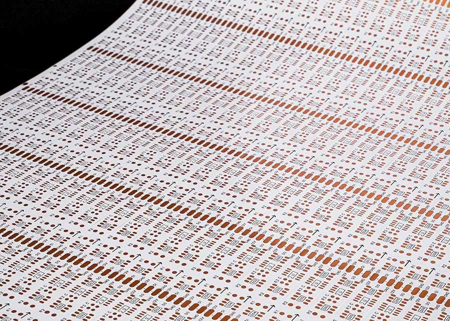 Double Sided 5050 LED Strip Circuit Board Flexible With 30 LED Light White Film FPCB