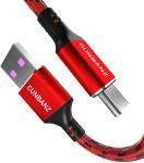 45W 5A Nylon Braided USB-C to USB-A 2.0 Cable for Samsung Galaxy S10, S9, S9, S8
