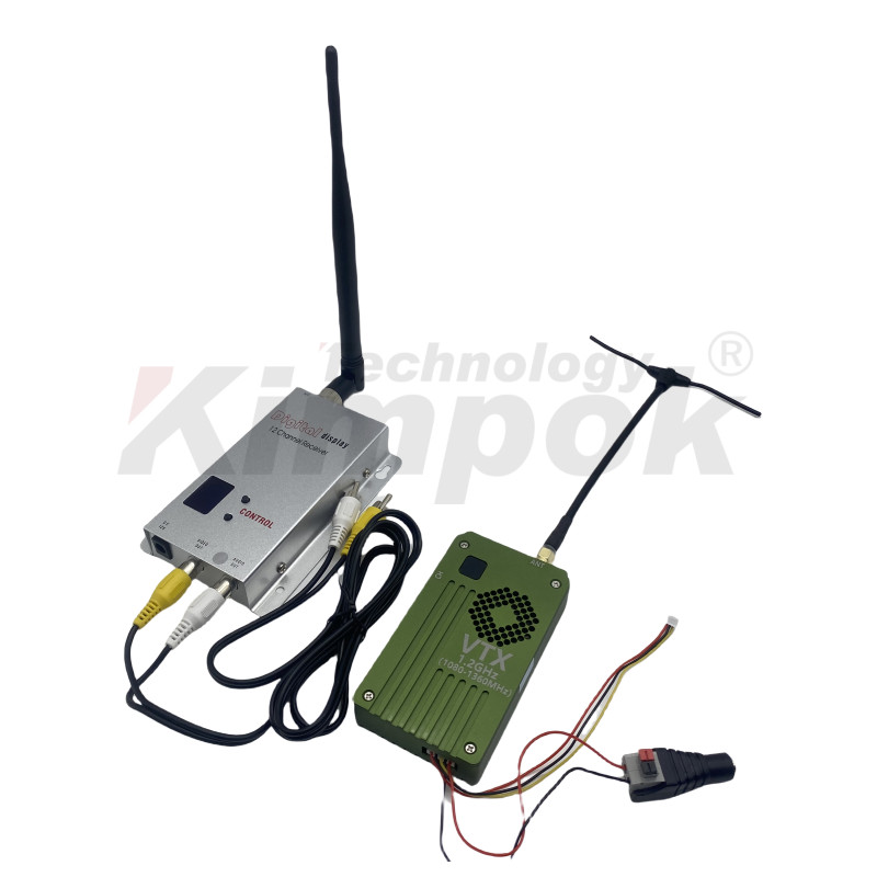 1.2G VTX 1.2Ghz 8W FPV Video Transmitter Receiver Ultra Long Range Video Link Image Transmission Drone VTX