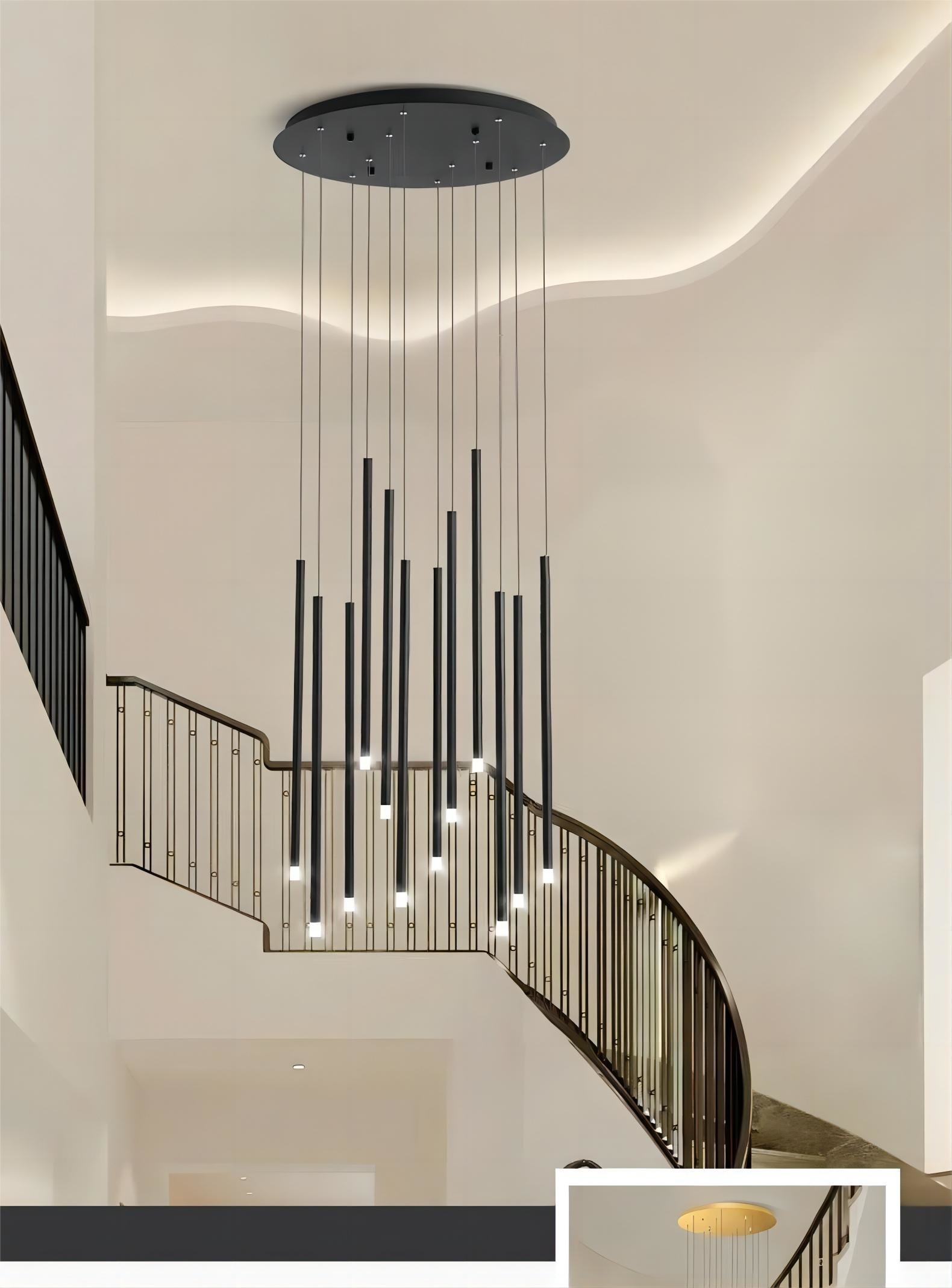 Modern Long Hanging Chandelier Restaurant Cafe Hotel Entryway Chandelier