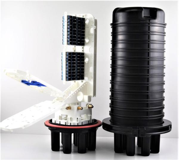 direct buried FTTH Fiber Optic Closure , PP ABS 8small round ports 1big round