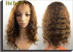 Curly Glueless Front Lace Wigs Human Hair Brown 12" - 28" Grade 5A