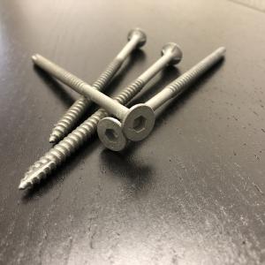 China 10 x 125mm Wood Deck Screws Galvanised C3 5mm Hex Head 14Ga Type 17 factory