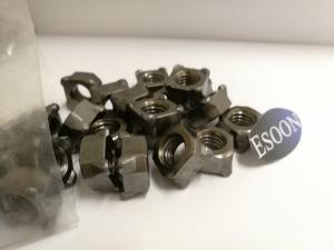 China M5*0.8 Carbon Steel DIN 928 Square Weld Nut,Black surface,Grade 4.8 factory