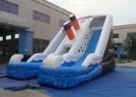 Digital Printing Commercial Inflatable Water Slides 0.55mm Pvc Tarpaulin 9 X 5.7