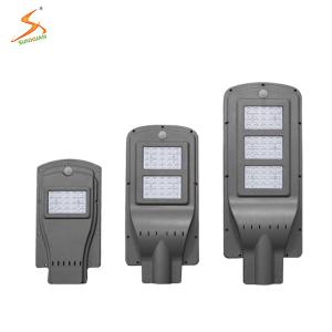 China High Lumen 3535 Solar Outdoor Lamp IP65 Waterproof All In One Solar Panel Led Street Light 20W 40W 60W factory