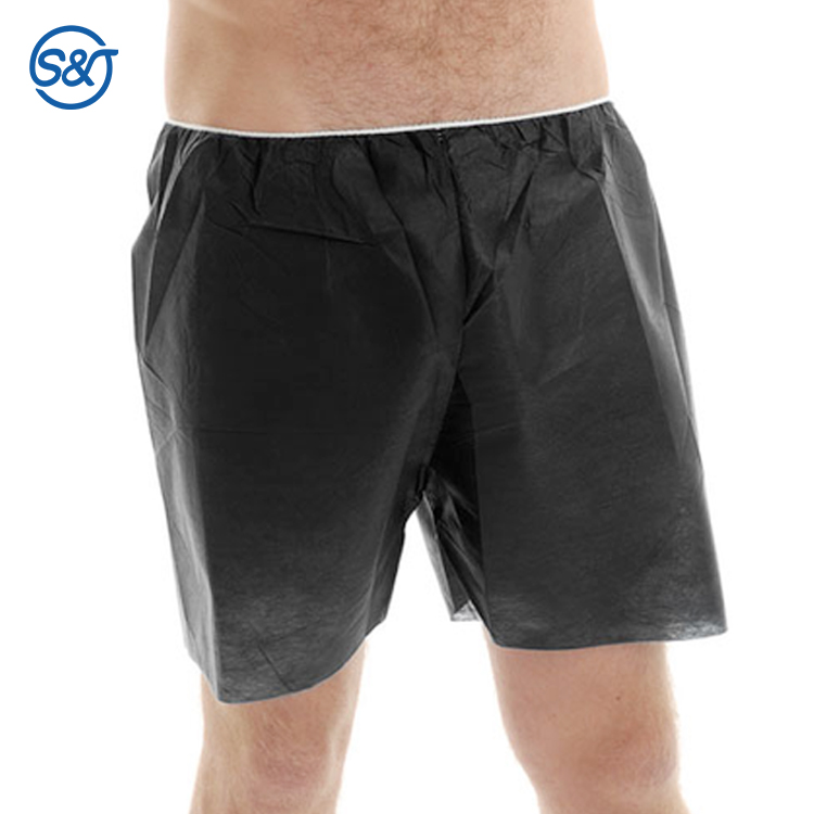 Disposable Shorts Non-woven Single Layer SBPP material Suitable for settings like Beauty Salon Sauna SPA Massaging Tanning