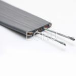 Flat Flexible Traveling Elevator Cable with TV Camera Cable in Grey Color