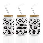 16oz Glass Cup DTF Cup Wraps Transfer Sticker UV DTF Cup Wrap Transfers