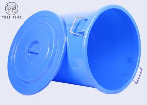 China B280L Households Plastic Rubbish Bins , Storage Round Bucket With Lid For Collection factory