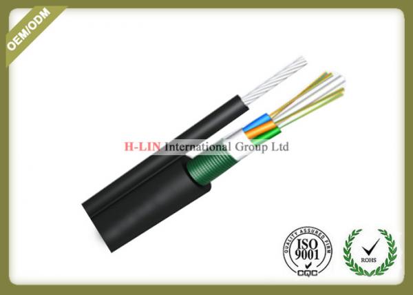 China Figure 8 Self Supporting Outdoor Fiber Optic Cable For Aerial With Steel Tape factory