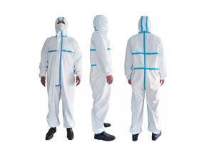 China White Medical Protective Clothing , Medical Coverall Suit For Hospitals factory