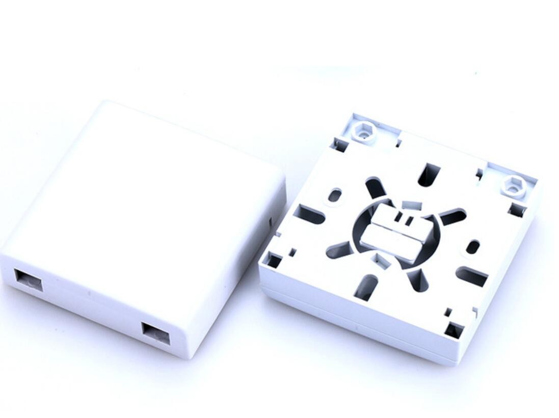 ISO FTTH Fiber Optic Termination Box Indoor Wall Mounted 2 Ports ABS